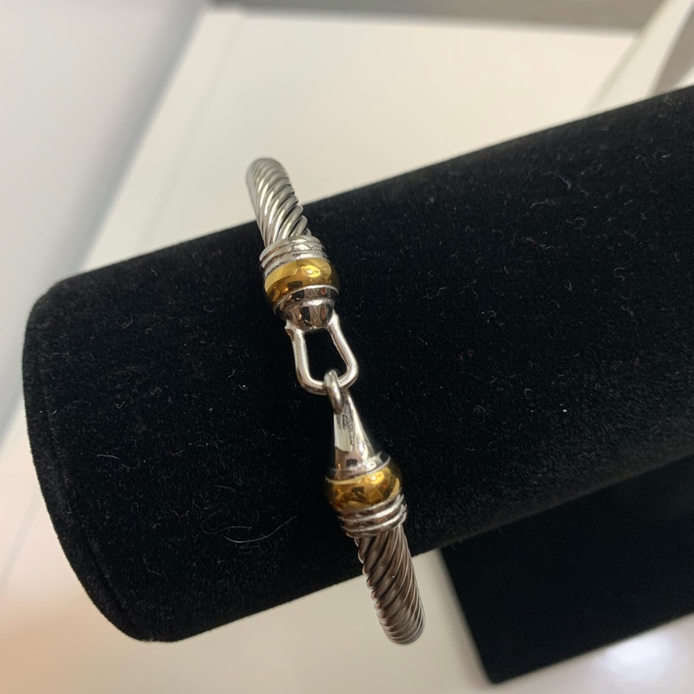 Silver and Gold Cable Bracelet